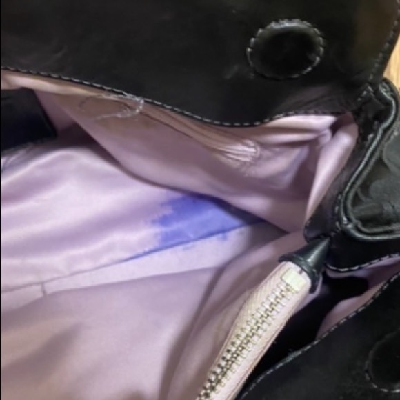 Coach Turn Lock Black Signature Canvas Satchel - Picture 4 of 5